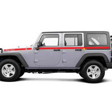 Coppia Jeep Wrangler Retro su tutta la lunghezza dell'auto Decal Sticker Side Door Graphics Wrangler JK 2 o 4 porte
 3
