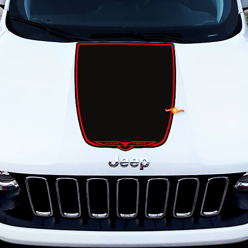 Adesivo in vinile personalizzato nero opaco per cofano Jeep Cherokee Trailhawk