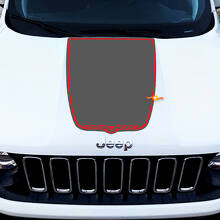 Adesivo in vinile personalizzato nero opaco per cofano Jeep Cherokee Trailhawk_2