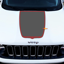 Grafica adesiva per decalcomania del cofano in vinile nero satinato Jeep Cherokee Trailhawk del 2022
 2