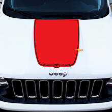 Adesivo in vinile personalizzato nero opaco per cofano Jeep Cherokee Trailhawk_3