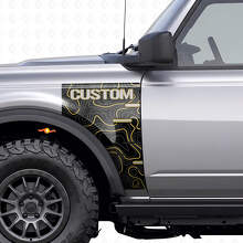 Adesivo in vinile Fender mappa topografica per Musclecar horse Badlands_4