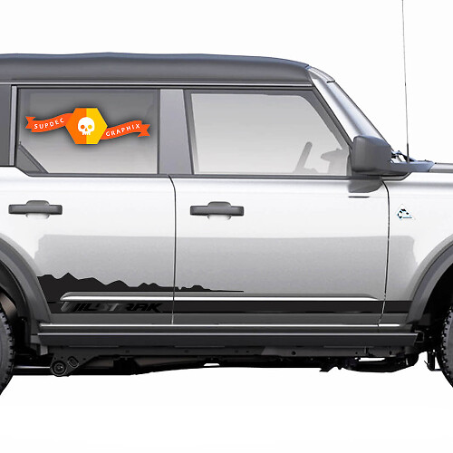 2 New Ford Bronco Wildtrak Mountains Decalcomania in vinile Pannello basculante Adesivo a strisce per Ford Bronco 2 porte 4 porte
