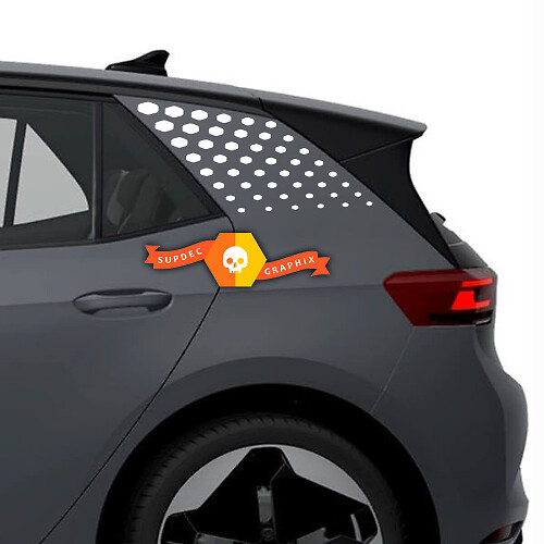 Adesivo in vinile con punti sfumati per montante laterale Volkswagen ID.3