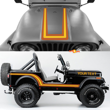 Adesivi Retro Color per Minigonne, Cofano e Parafango per Jeep Renegade CJ7 2