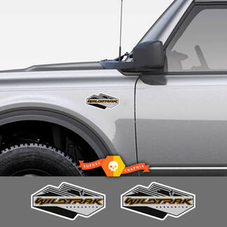2 nuove strisce adesive con emblema in vinile per Ford Bronco Wildtrak Mountains per Ford Bronco
