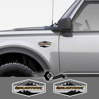 2 New Ford Bronco Wildtrak Mountains Decal Vinyl Emblem Sasquatch Sticker Stripe per Ford Bronco
