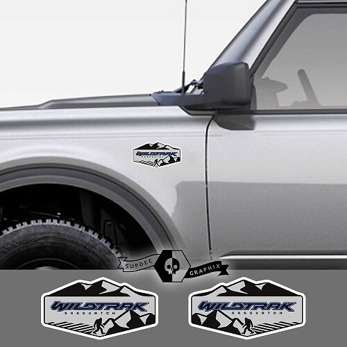 Adesivo Vinilico Emblema Montagna Sasquatch per Musclecar Bronco Wildtrak