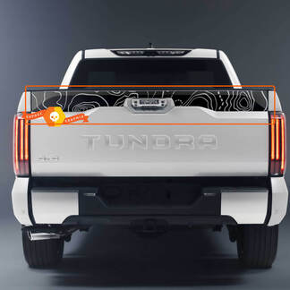 Portellone posteriore Toyota Tundra 2023 TRD Off Road Mappa topografica Adesivi in ​​vinile Decal
