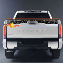 Kit Adesivi in Vinile per Cofano, Portellone e Lati Cassone con Mappa Topografica per Toyota Tundra XK70 2021+_2