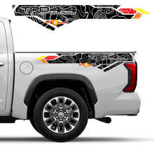 Kit adesivo in vinile decalcomania cofano bagagliaio portellone mappa topografica per Toyota Tundra XK70 2021+_3