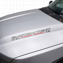Adesivo Vinile da Cofano con Lettere a Contorno per Turbo Diesel V8 7.3L per Musclecar e camion_4
