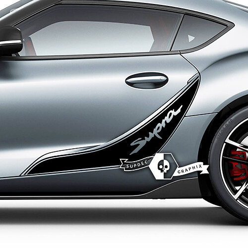 Toyota Supra MKV A90 A91 adesivi decalcomanie grafiche laterali porte
