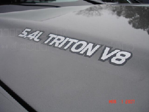 2 Ford 5.4l Triton V8 Hood TRUCK DECALS Adesivi in ​​vinile