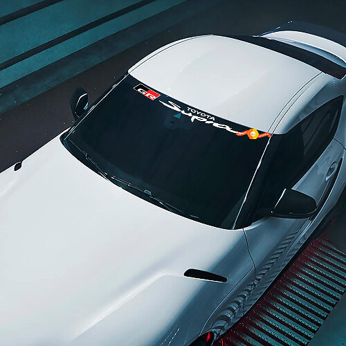 Adesivi per decalcomanie grafiche per parabrezza Toyota Supra GR MKV A90 A91
