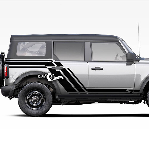 Coppia di porte Porte laterali - Rocker Panel Graphics Splash Decals Adesivi per Ford Bronco 20212022 2023
