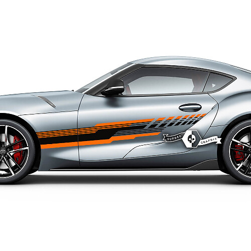 Toyota Supra MK V A90 A91 Porte Linee laterali Strisce 2 colori Adesivi per decalcomanie grafiche da corsa
