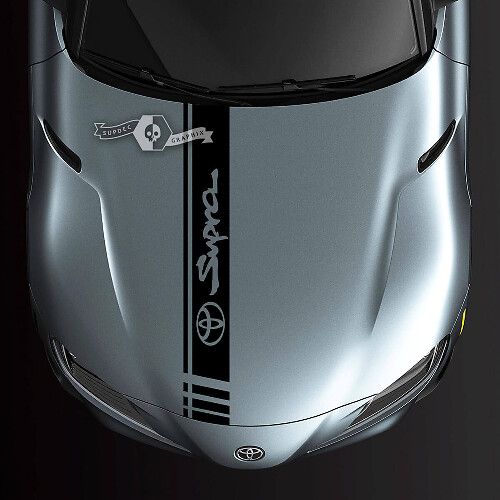 Adesivo in Vinile con Logo Striscia Cofano Racing per Toyota Supra MKV A90 A91