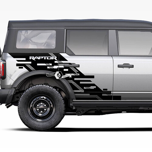 Side Fender Ford Bronco Raptor Graphics Decals Splash Decalders
