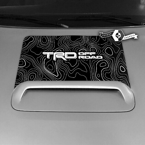 Toyota 4runner TRD Hood Scoop adesivo decalcomania grafica mappa topografica 2020 2021 2022 2023
