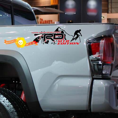 Adesivo in Vinile TRD MTB Edition per Fianco Letto Toyota Tacoma