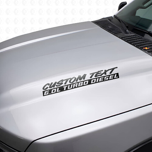 Kit Adesivi in Vinile per Cofano Turbo Diesel 6.0L per Musclecar F250 F350