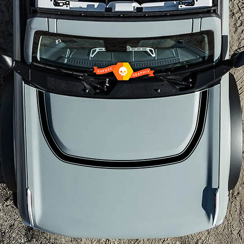 Grafica adesiva per decalcomanie in vinile liscio con rivestimento del cofano Ford Bronco
