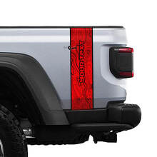 Testo Personalizzato Grafica Vinilica a Strisce Laterali Posteriore con Mappa Topografica per Jeep Gladiator JT Rubicon Mojave 3