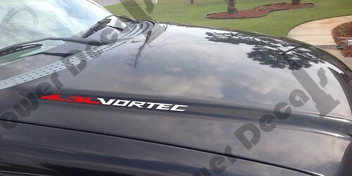 Adesivo in vinile per cofano 4.3L Vortec per Chevrolet Silverado
