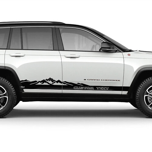 Kit Adesivi Vinile Personalizzati Strisce Laterali Montagna per Jeep Grand Cherokee
