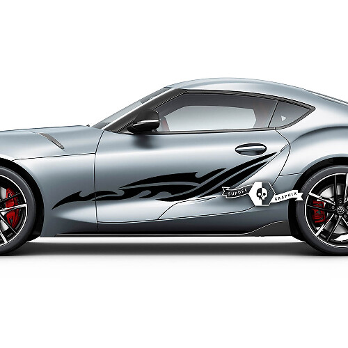 Coppia adesivi per decalcomanie grafiche laterali Toyota Supra MKV A90 A91
