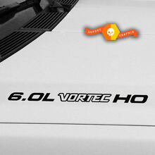 Kit Adesivi in Vinile per Cofano 6.0L Vortec HO per Camion Chevy 4x4_2