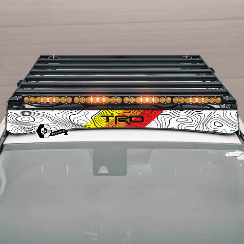 Adesivo in Vinile per Deflettore Portapacchi Topografico per Toyota 4Runner 2014-2023+