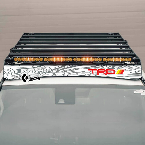 Adesivo in Vinile per Portapacchi da Tetto Stile Topografico TRD per Toyota 4Runner 2014-2023
