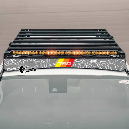 4Runner 2014-2023+ PORTAPACCHI Topografica Mappa Decal Sticker per Toyota TRD 4Runner
