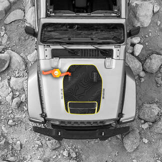 Cappuccio per 2021 2022 2023 Jeep Wrangler Rubicon Adesivo Grafica Vinile SupDec Design
