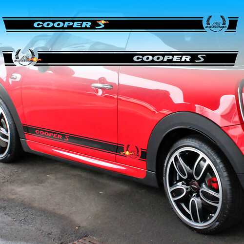 Adesivo in vinile a strisce contorno AC Schnitzer laterale per MINI Cooper