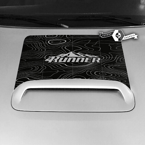 Adesivo in Vinile con Mappa Topografica per Cofano Toyota 4Runner TRD Off Road 2020-2023