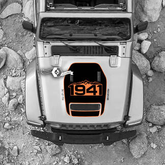 Hood For 2021 2022 2023 Jeep 1941 Edition Mountain Wrangler Rubicon Sticker Grafica Vinile SupDec Design

