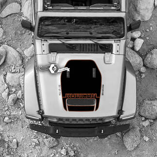 Hood For 2021 2022 2023 Jeep Mountains Wrangler Logo Rubicon Adesivo Grafica Vinile SupDec Design 2 Colori
