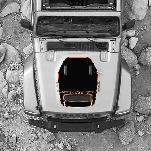 Hood For 2021 2022 2023 Jeep Mountains Wrangler Logo Rubicon Adesivo Grafica Vinile SupDec Design 2 Colori
