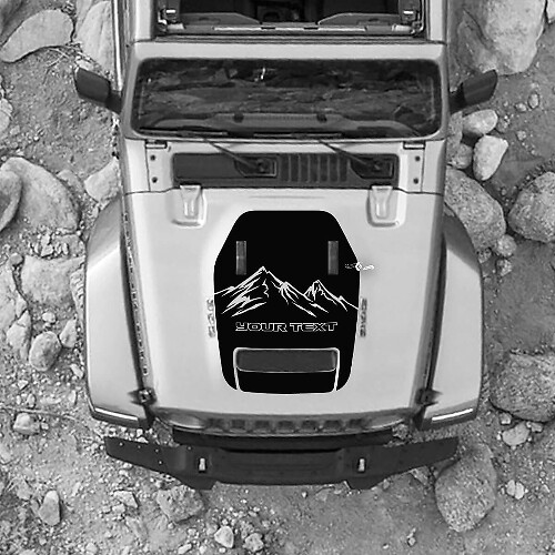 Hood For 2021 2022 2023 Jeep Mountains Wrangler Mappa topografica Topo Rubicon Grafica adesiva Vinile SupDec Design
