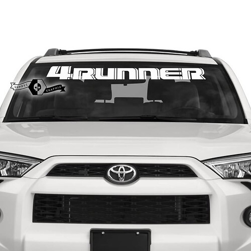 2 x 4Runner 2023 Adesivi per decalcomanie con logo in vinile per parabrezza per Toyota 4Runner TRD
