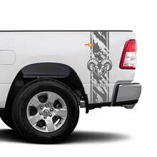 Adesivo in Vinile a Strisce in Stile Hemi Usurato per il Fianco del Cassone Dodge Ram 1500_2