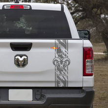 Adesivo in Vinile con Strisce Stile Logorato Hemi per Portellone Dodge Ram 1500_2