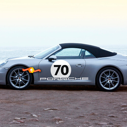 Porsche Heritage Design per la nuova 911 Speedster Kit strisce per porte laterali Adesivo Bold
