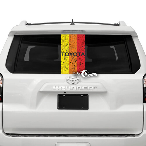 Toyota Parabrezza Lunotto Posteriore SunSet TriColor Vinile Logo Decalcomanie Adesivi per Toyo
