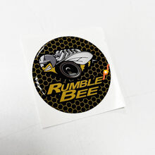 Adesivo adesivo a cupola con emblema per inserto porta carburante giallo Rumble Bee a nido d'ape per Challenger Dodge
 3