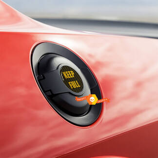Keep Full Honeycomb Giallo Sportello del carburante Inserto adesivo a cupola con emblema per Challenger Dodge
