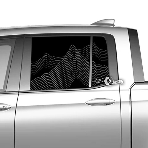 Coppia Honda Ridgeline Mountains Vinyl Window Doors Decal Sticker Graphics
